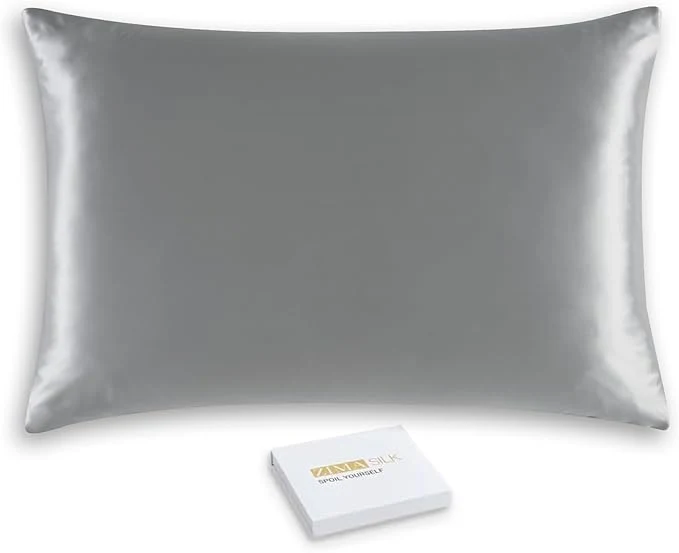 Unique ZIMASILK 25 Momme Pure Mulberry Silk Pillowcase for Hair and Skin Care Highest Grade 6A Pillow Cases for Women Long-Lasting Durablity Gift for Women Men 1Pc Queen 20 quot x30 quot Iron Gray Consistent