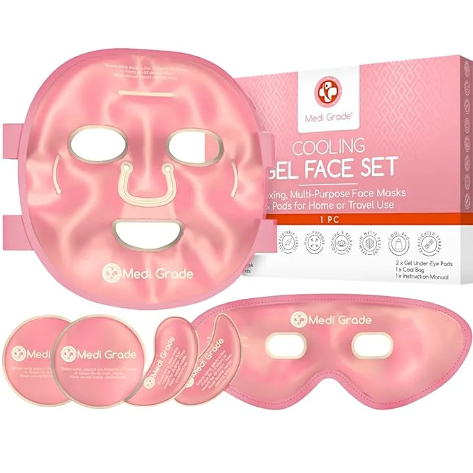 Exclusive Medi Grade Cooling Ice Face Mask and Cooling Eye Mask Organic