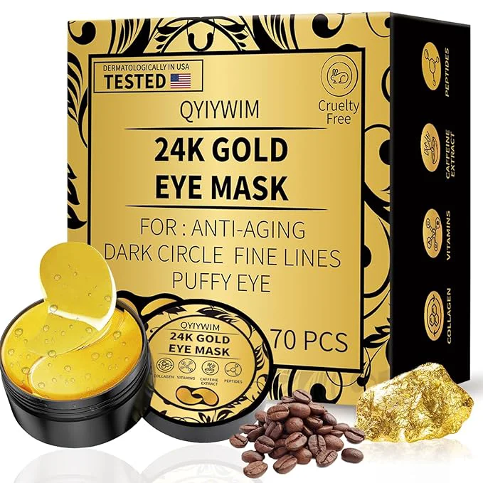 Innovative Qyiywim Under Eye Patches 70PCS 24K Gold Eye Patches Quality