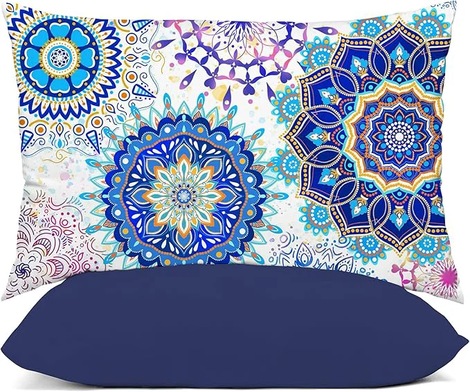 Convenient YIYEA Pillow Cases Standard Size Set of 4 Ultra Soft 1800TC Hotel Quality Double Brushed Microfiber Embroidered Pillowcases and Boho Pillow Covers Envelope Closure Fade Resistant 20 quot x26 quot Reliable