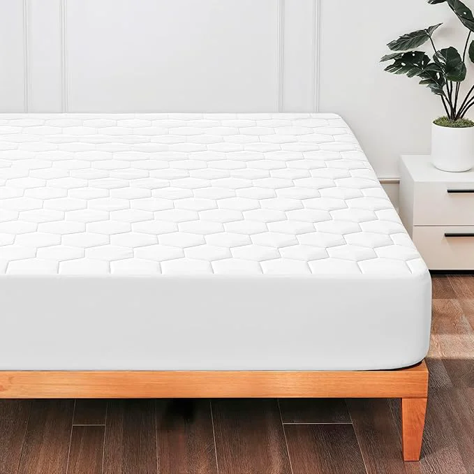 Consistent Hearth amp Harbor King Size Quilted Fitted Mattress Pad Cover Waterproof Mattress Protectors Deep Pocket Fitted Mattress Cover 8 quot - 21 quot 78 quot x 80 quot White High-End