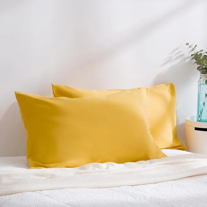 User-Friendly Evolive Ultra Soft Brushed Microfiber Standard Size 20 quot x30 quot Pillowcases Pair Set of 2 with Envelope Closure 20 quot x30 quot Standard Spicy Mustard Organic