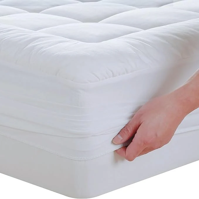 Secure Nutan Quilted Fitted Fluffy amp Soft Mattress Pad Breathable Mattres Topper Cooling Protector Cover with 18 Deep Pocket Full White Proven