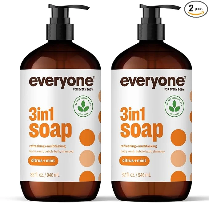 Durable Everyone 3-in-1 Soap Body Wash Bubble Bath 32 Ounce Citrus and Mint Fashionable