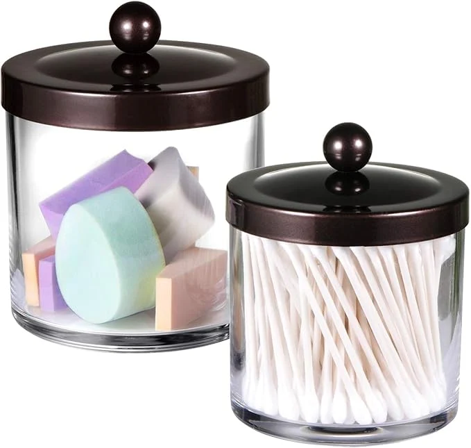 Innovative SheeChung 2-Pack Plastic Apothecary Jars Stylish