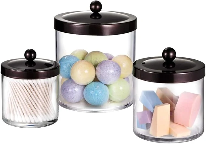 Excellent SheeChung 3-Pack Plastic Apothecary Jars High-End