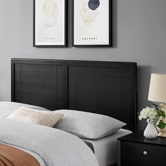 Innovative Modway MOD-6221-BLK Archie Full Wood Headboard Black World-Class