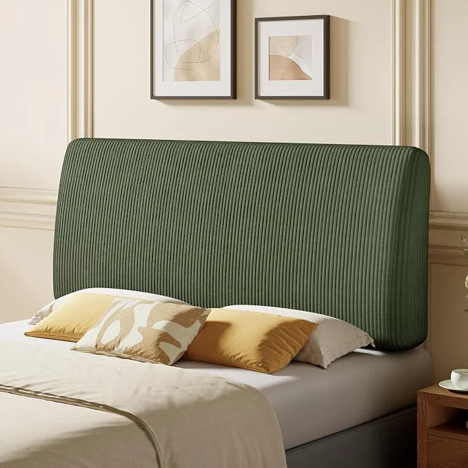 Fashionable 4.7 quot Upholstered Headboard for Queen Size Bed Height Adjustable and Ergonomic Headboard Easy Assemble Sturdy and Durable Olive Green Genuine