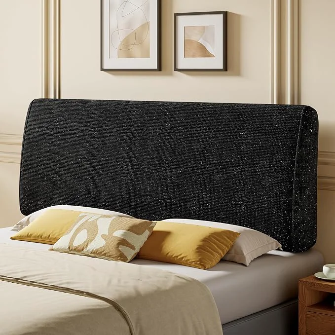 Soft 4.7 quot Upholstered Headboard for Queen Size Bed Height Adjustable and Ergonomic Headboard Easy Assemble Sturdy and Durable Starry Night Black Detailed