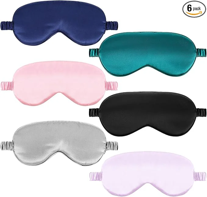 Comfortable Silk Sleep Masks 6 Pack Eye Masks Practical