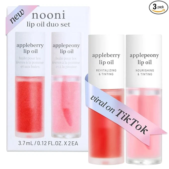 Sustainable NOONI Korean Lip Oil Set Advanced