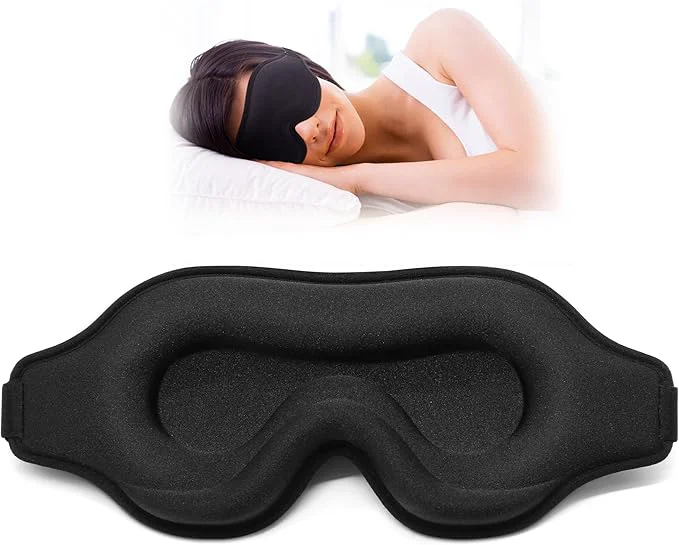 Practical Sleep Eye Mask for Men Women Sleeping Mask for Side Sleeper Travel Blackout Excellent