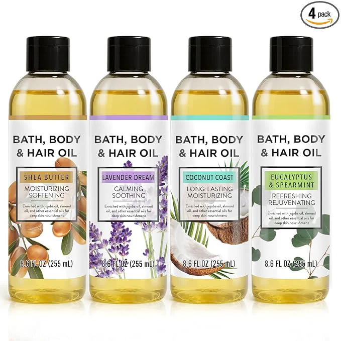 Fashionable Bath Oil Body Oil with Shea Butter Eucalyptus Mint Coconut Scent Bath Oils Smart