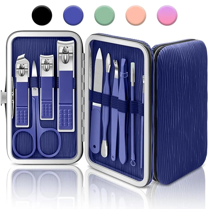 Versatile BLESWIN Manicure Set 10 in 1 Professional Manicure and Pedicure Kit Nail Care Recyclable