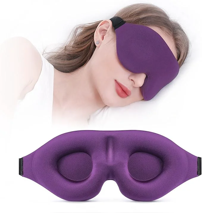Elite YIVIEW Sleep Mask for Side Sleeper Complete Light Blocking 3D Sleeping Eye Mask Natural