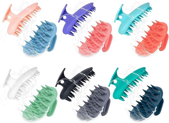 Soft 4pcs Shampoo Brush Hair Scalp Massager Silicone Scalp Scrubber Scalp Consistent