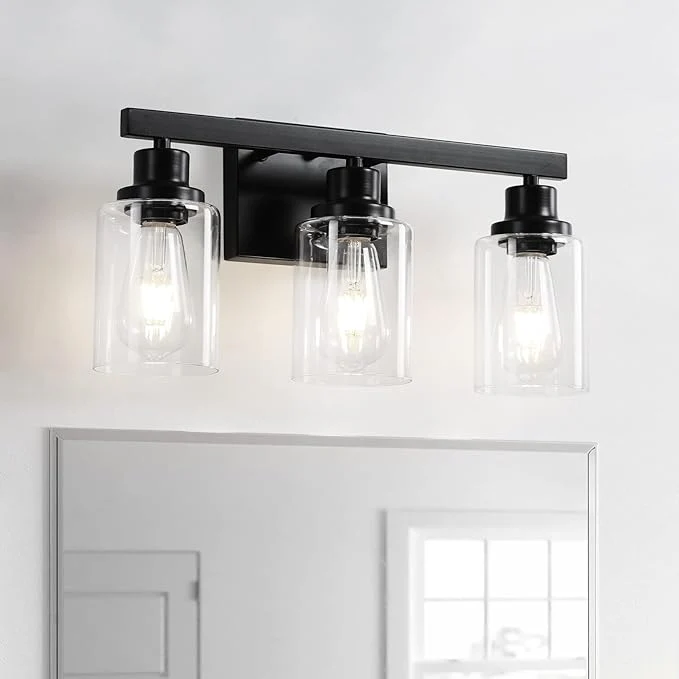 Contemporary 3-Light Bathroom Light Fixtures Modern Bathroom Wall Lights Over Mirror Genuine