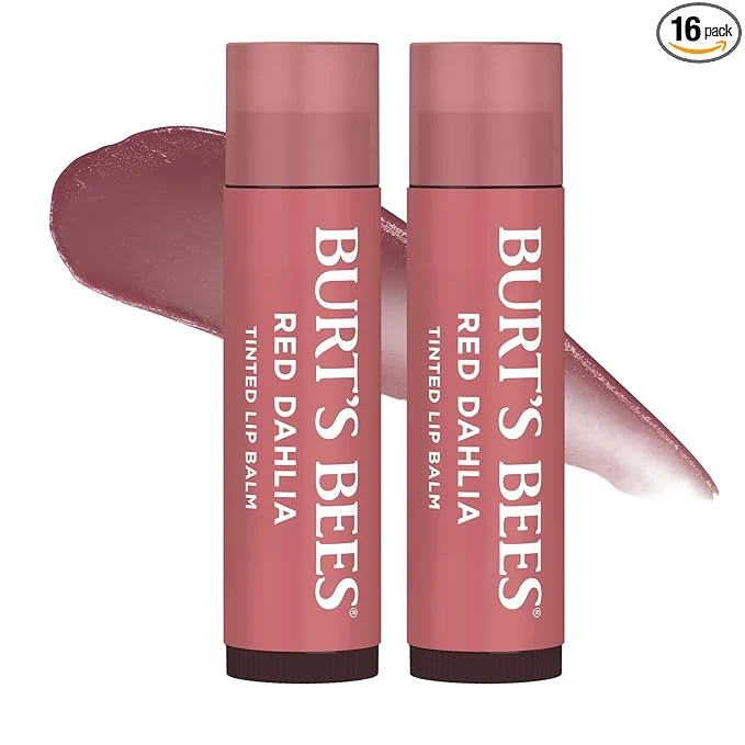 Reusable Burt's Bees Lip Tint Balm with Long Lasting 2 in 1 Duo Tinted Balm Formula Excellent