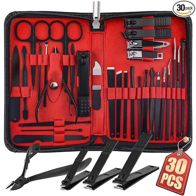 Carefully Designed WOAMA 30-Piece Manicure Set Pedicure Kit Professional Nail Clipper Set Proven