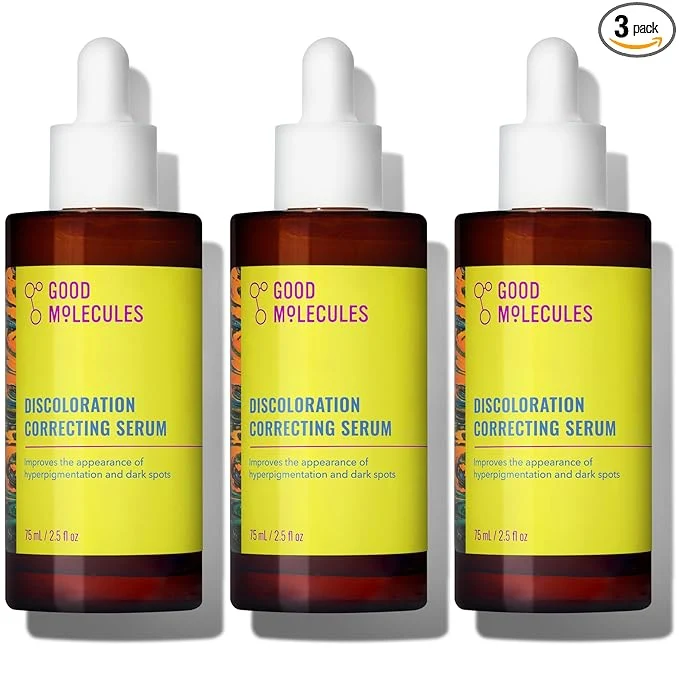 Original Good Molecules Discoloration Correcting Serum Pack 3 – 75 ml 2.5 fl oz Each User-Friendly
