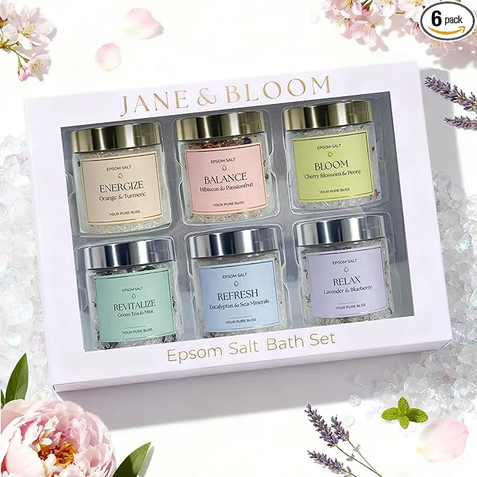 First-Class Epsom Salt Bath Gift Set – 6 Aromatherapy Blends Innovative