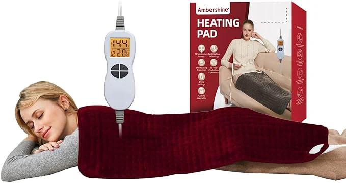 Unique Ambershine 17''x33'' XXXL King Size Heating Pad Solid