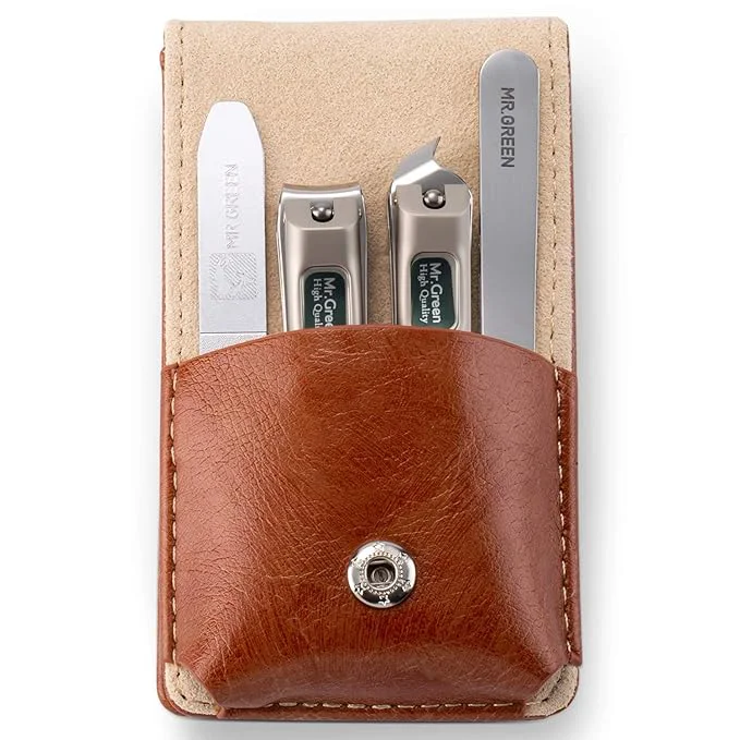 Modern MR.GREEN Nail Clipper 4Pcs Set Stainless Steel Manicure Pedicure Set Medical Proven