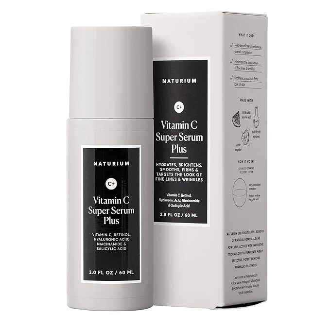 Top-Quality Naturium Vitamin C Super Serum Plus Jumbo Smoothing Face Care plus Retinol High-Grade