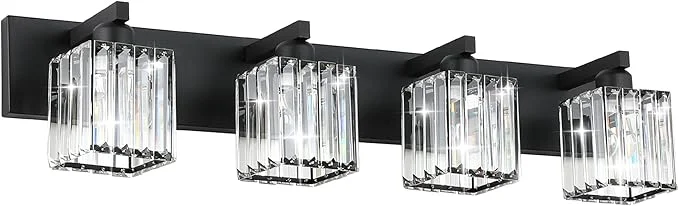 Natural Aipsun Black Light Fixtures Bathroom Vanity Light Crystal Modern Vanity Light Organic
