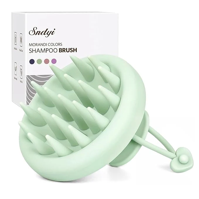 Dependable Sndyi Silicone Scalp Massager Shampoo Brush Hair Scrubber Clean