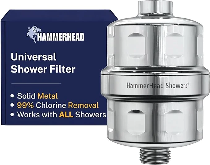 Unique HammerHead Showers® Solid Metal Shower Head Filter – KDF 55 Shower Filter Practical