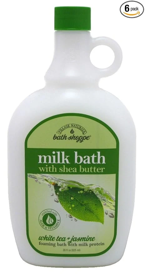 High-End Village Naturals Bath Milk Bath Ultra-Moist White Tea Jasmine 28 Ounce Eco-Friendly