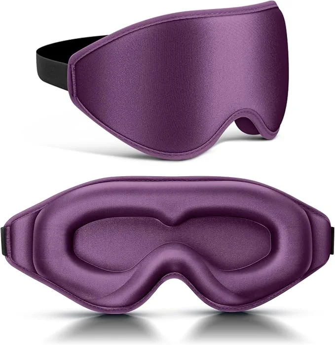 Carefully Designed FlyCoco 99 Fully Block Out Light Eye Sleep Mask 3D Deep Contoured Eyes Cover High-End