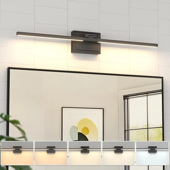 Environmentally Friendly VOLISUN Bathroom Vanity Light 31.5 inch 5CCT Dimmable 28W LED Bathroom Light Artisan