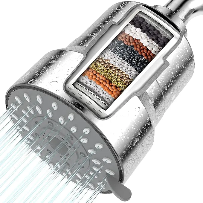 Excellent Filtered Shower Head 2-in-1 Shower Head Filter-5 Modes High Pressure Output Soft