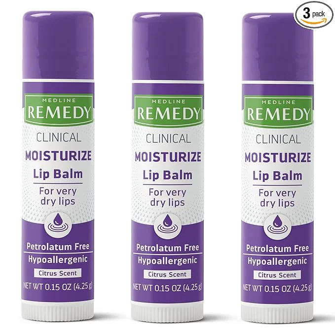 Original Design Medline Remedy Clinical Lip Balm Citrus Scent Moisturizing Nutrient Rich Convenient