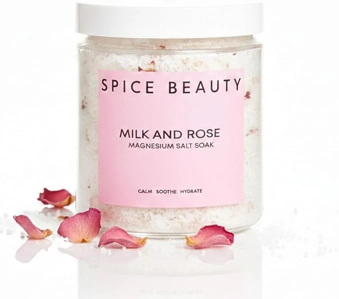 Relaxed Goat Milk Rose Magnesium Salt Soak Epsom Magnesium Bath Soak Proven
