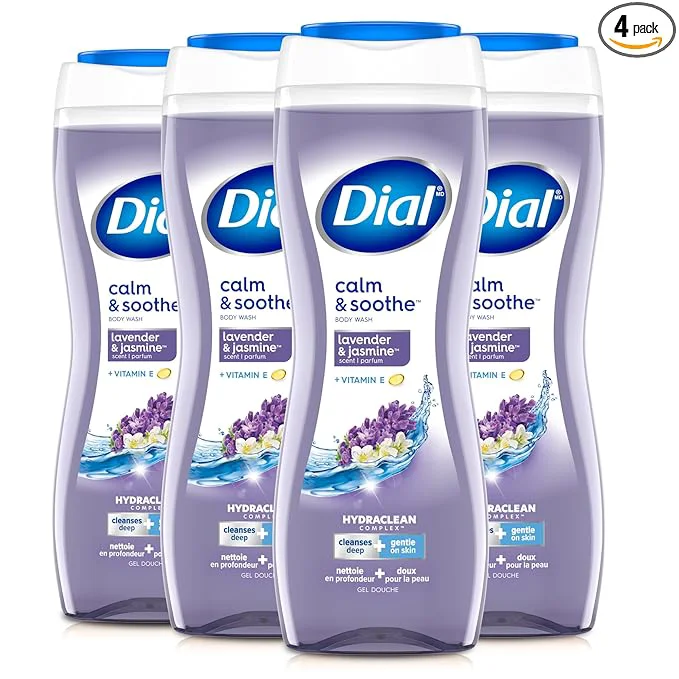 Unique Dial Body Wash Calm Soothe Lavender Jasmine Scent 16 fl oz Safe