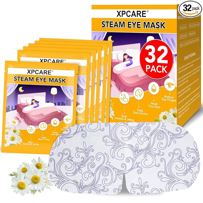 Detailed XPCARE 32 Pack Steam Eye Masks for Dry Eyes SPA Warm Sleep Eye Mask High-End