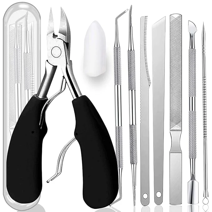 Comfortable 10-Pack Ingrown Toenail Tool Toenail File and Lifters Professional Surgical Solid