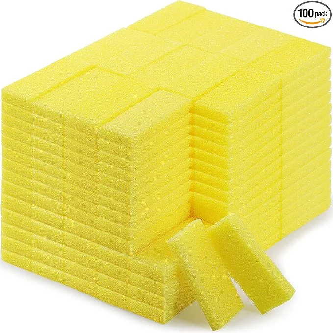 Official Batiyeer 100 Pcs Pumice Stone for Feet Scrubber Dead Skin Disposable Pedicure Clean