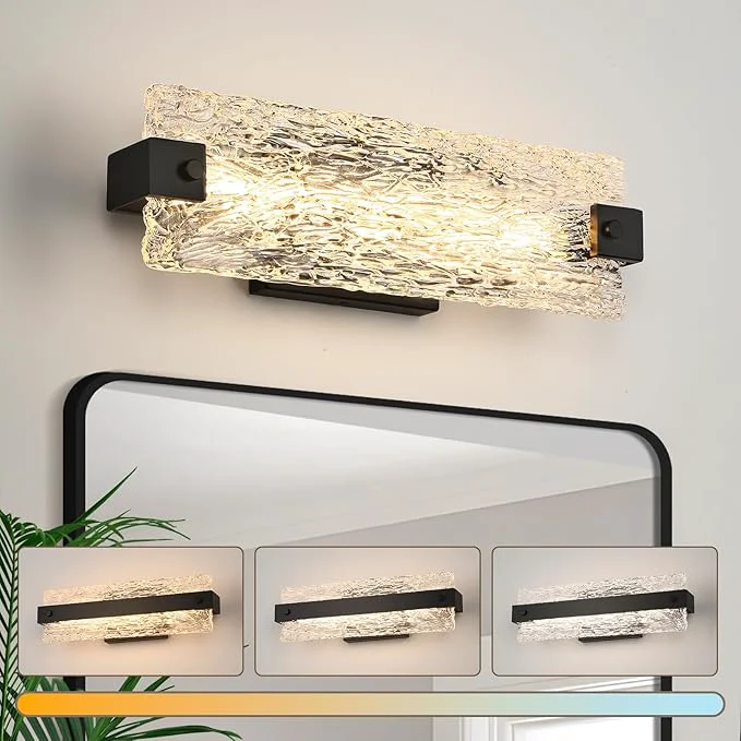 Sustainable Modern Black Bathroom Vanity Light 16.5 Inch 10W Dimmable LED Bathroom Light Consistent