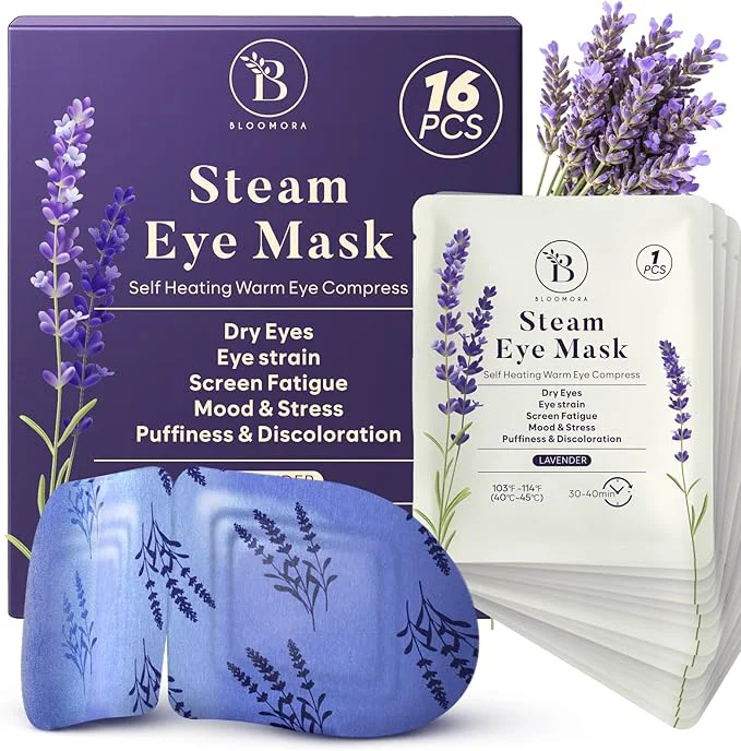 Premium Material 16 Pack Lavender Steam Eye Mask Premium
