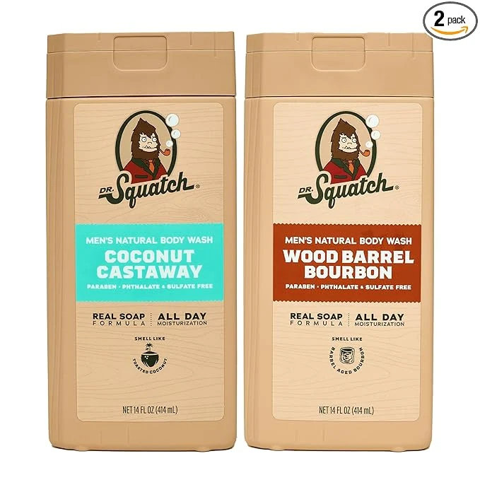 Functional Dr. Squatch Natural Men's Body Wash Shower Gel Original Design