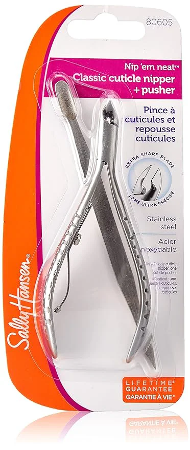 Professional Sally Hansen Beauty Tools Nip'em Neat-Cuticle Nipper Half Jaw Cuticle Cutter Smooth