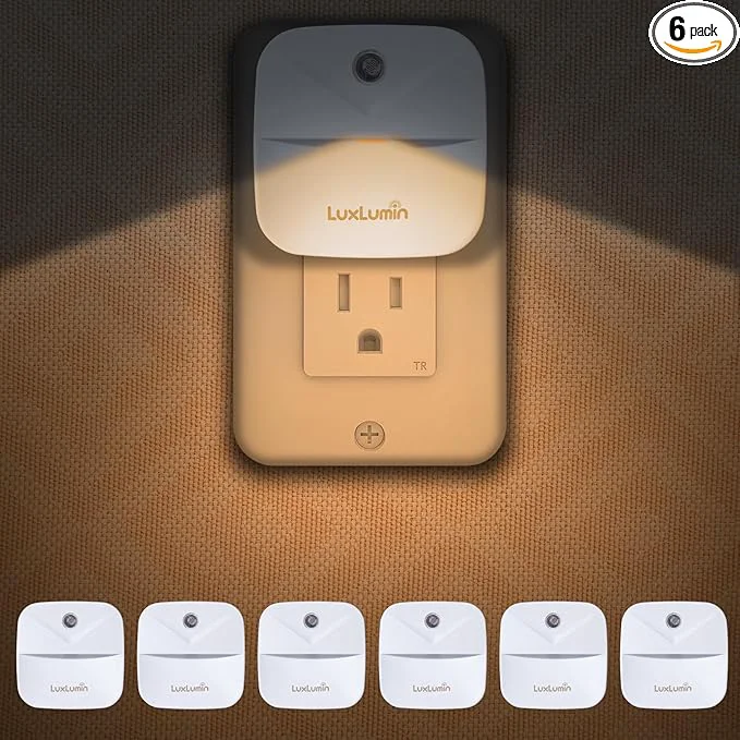 Premium LuxLumin LED Night Lights Plug into Wall Practical