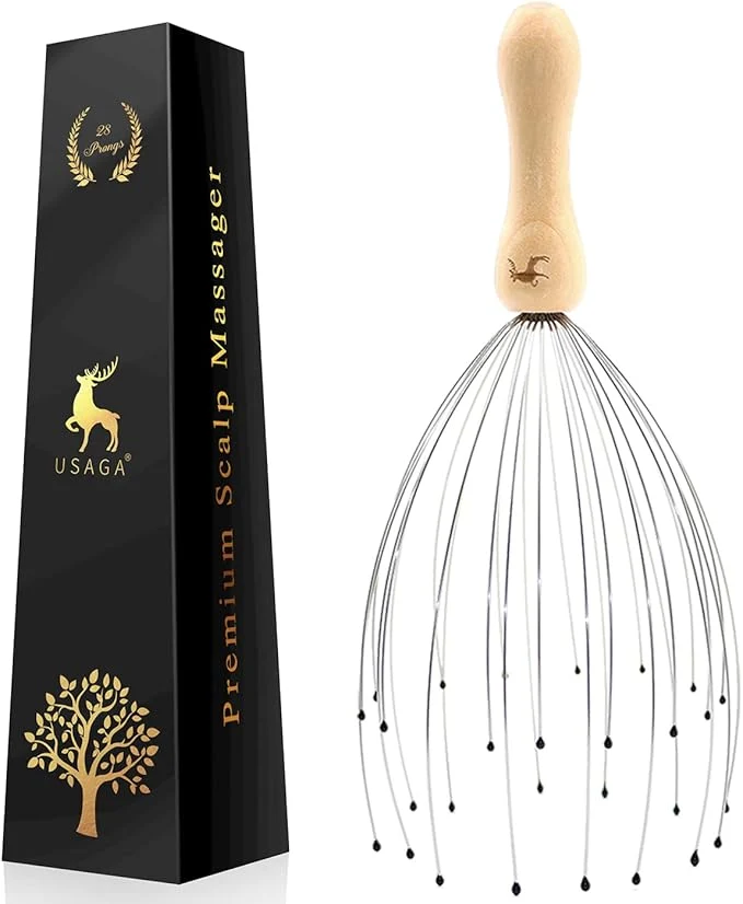 World-Class USAGA 28 Finger Head Scratcher Head Massager Scalp Massager Stocking Official