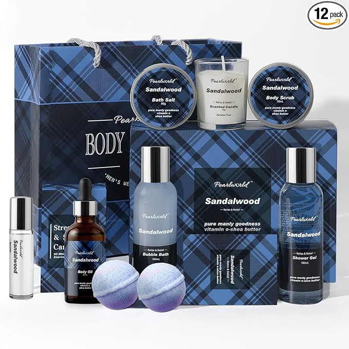 Solid PEARLWORLD Bath Set with Ocean Scented Spa Gifts Fine Crafted