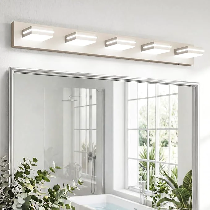 Dependable VOLISUN Modern Bathroom Vanity Light Fixtures Brushed Nickel LED Bathroom Authentic