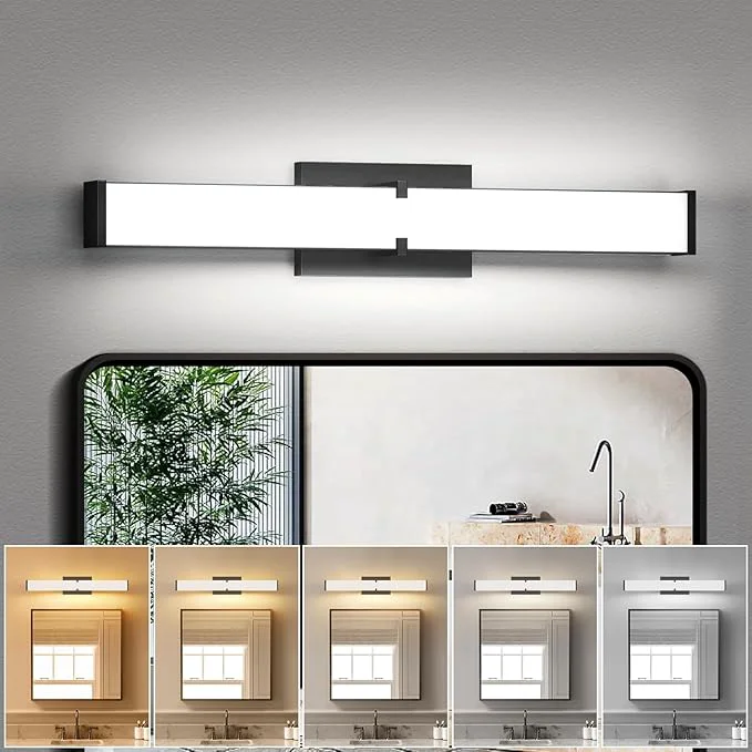 Eco-Friendly Modern Bathroom Light Fixtures Over Mirror 16 Inch 20W 2000 Lumen Dimmable Trendy